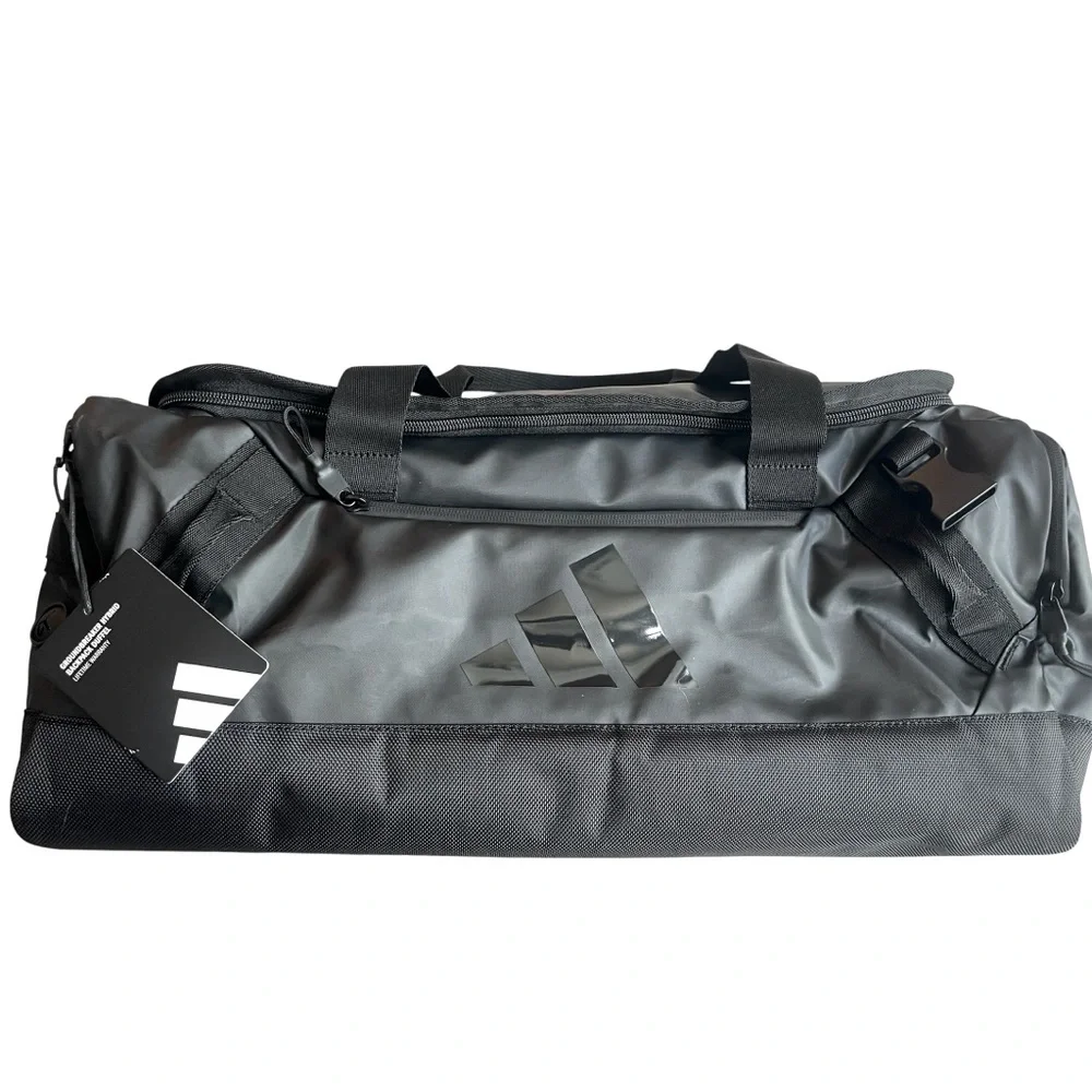 Adidas Large Duffel Bag Grey/Black NWT Gym Travel Baseball Sports